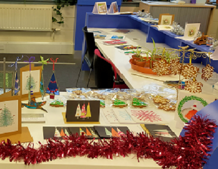 Adult Art & Crafts students raise over £100 for charity at sale event